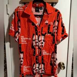 American Eagle Outfitters Halloween Graphic Shirt - Red and Black